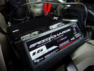 The Schumacher SEM 1562A 1.5 Amp Speed Charge Maintainer in use under 
