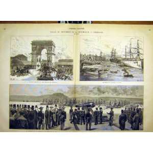  Cherbourg President Magon Navy Arsenal Dock Print 1880 