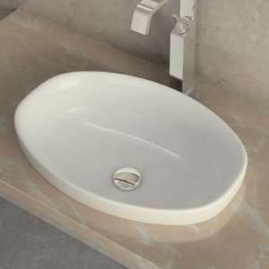 WS Bath Collections LVO 54I White Ceramica 21.2 Self Rimming Bathroom 