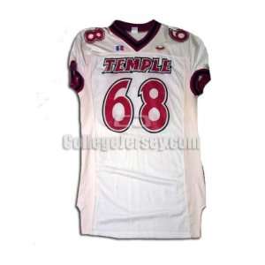   No. 68 Game Used Temple Russell Football Jersey