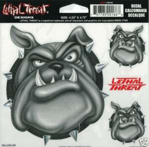 LETHAL THREAT DECALS AIRBRUSHED BULLDOG  