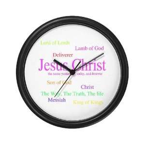  Jesus Names   Cool Religion Wall Clock by 