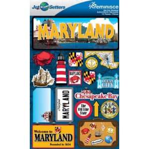  Jetsetters Maryland Die Cut Stickers Arts, Crafts 
