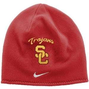   Trojans Cardinal Players Knit Reversible Fleece Hat