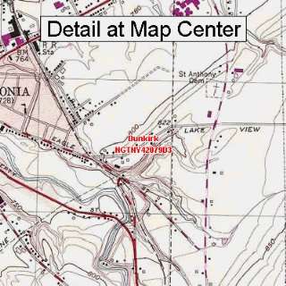 USGS Topographic Quadrangle Map   Dunkirk, New York (Folded/Waterproof 