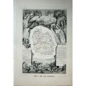    1845 Atlas National France Maps De La Lozere Mende