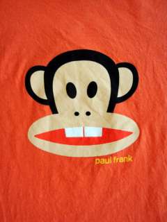 NWT Paul Frank Buck Teeth Julius T Shirt Orange Size XS  