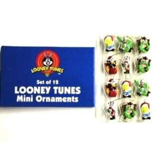  Looney Tunes Set of 12 Mini Christmas Ornaments Case Pack 