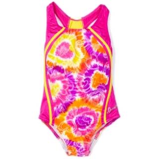 Speedo Girls 7 16 Tye Dye Love Sport Splice 1 Piece Swimsuit