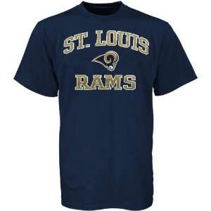  NFL St. Louis Rams Navy Blue Heart and Soul T shirt 