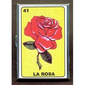  LOTERIA ROSE GOTH MEXICAN ID CARD CIGARETTE CASE WALLET 