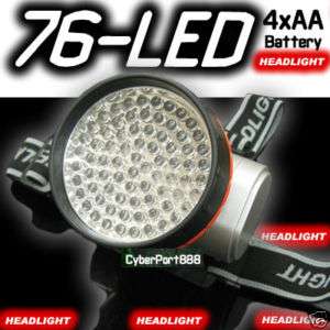 76 LED HeadLamp Head Light Torch Lamp Flashlight 4 MODE  
