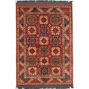  37 x 53 Red Hand Knotted Wool Kazak Rug Furniture 