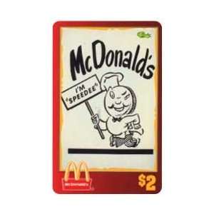   Card $2. McDonalds 1996 Im Speedee 1940s Logo (#17 of 50) TEST