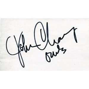  John Chaney Autographed/Hand Signed 3x5 Card Sports 