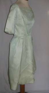 Harry Keiser 1960s Aqua Chiffon Dress w  27  