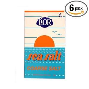 LIOR Sea Salt, Coarse, 35.2 Ounce Boxes (Pack of 6)  