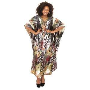  Shimmering Silver Paisley/Safari Kaftan 