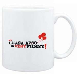  Mug White  MY Lhasa Apso IS EVRY FUNNY  Dogs