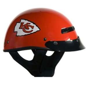   Red Medium NFL Kansas City Chiefs Motorcycle Half Helmet Automotive