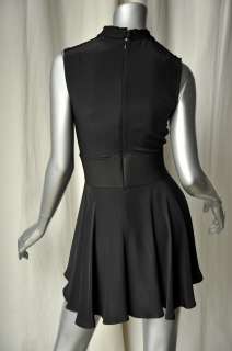 KOVA&T Black *TAYLOR*Lace+Flouncy SILK Mini Dress NEW 2  