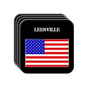  US Flag   Leesville, Louisiana (LA) Set of 4 Mini Mousepad 
