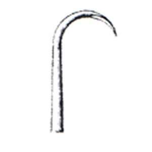 LEEP Emmett Tenaculum Hook, 9 (22.9cm) long, Style 4 (half curved 