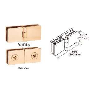   Brass Glass to Glass Inline Hinges by CR Laurence