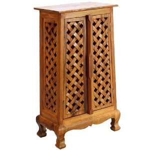EXP Handmade Asian Furniture   40 Lattice Panels Storage Cabinet 