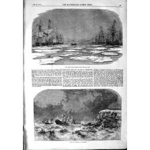  1854 River Thames Bridge Ships Wrecks Coast Tynemouth 