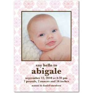   Girl Birth Announcements   Baby Blankie Soft Pink By Tallu Lah Baby
