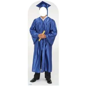  Male Graduate Blue Cap & Gown Standin 72 x 26 Print 
