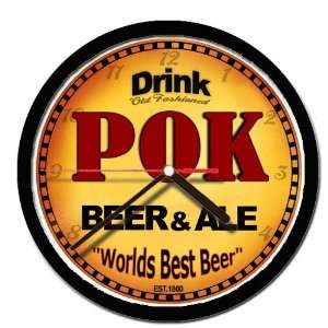  POK beer and ale cerveza wall clock 