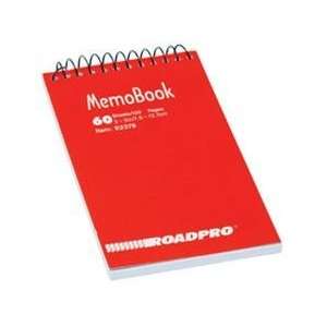  Roadpro Top Spiral Memobook 60 Pages   Roadpro 92378 