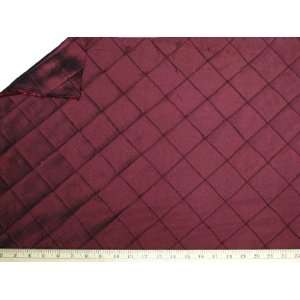  2 Pintuck Taffeta Fabric by the yard In Burgundy 