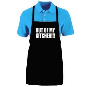 Funny OUT OF MY KITCHEN Apron; One Size Fits Most   Medium Length 