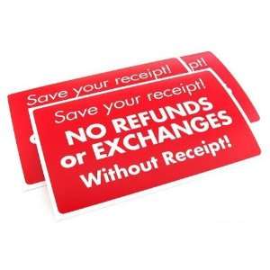  3 Save Your Receipt Display Signs Showcase Window Wall 