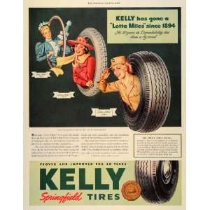  1944 Ad Kelly Springfield Tires Miles Synethetic Rubber 