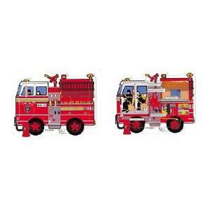  The Straight Edge Inside Out Fire Engine Childrens Puzzle 