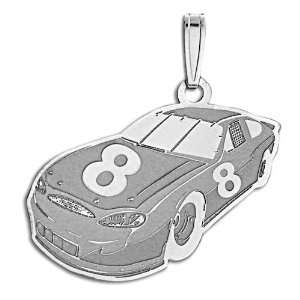  Custom Racecar Charm Or Pendant W/number Jewelry
