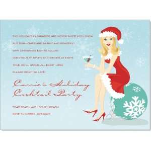 Santa Girl Snow   Blonde Invitations Health & Personal 