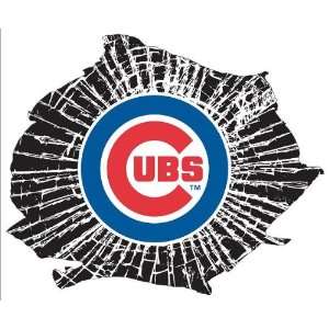  Chicago Cubs Shattered Auto Decal (12 x 10  inch) Sports 
