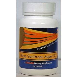  Citrus SunDrops Super D 3 Vitamin D 4000 Units Chewable 
