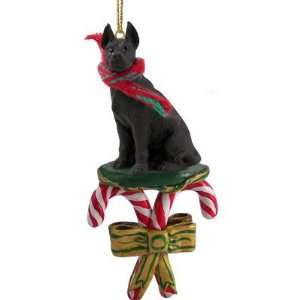  Great Dane Black Dog Candy Cane Christmas Holiday Ornament 