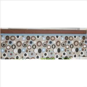  Geenny CF 2059 V One Window Valance   Scribble Blue / Brown Baby