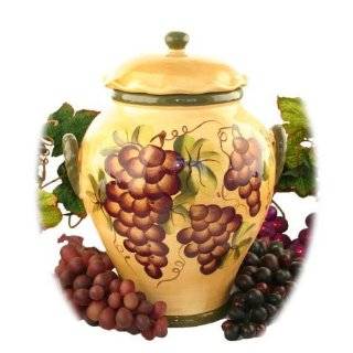Tuscany Grape Fruit wine Decor COOKIE JAR, CANISTER 1 PC
