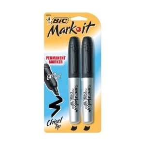   It Permanent Markers 2/Pkg Chisel Tip Black GPMMP21; 6 Items/Order