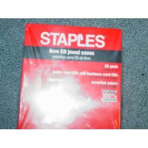  Staples 8cm CD jewel cases pack of 25. Holds mini CDS, and 
