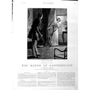 1886 Illustration Story Mayor Casterbridge Romance 