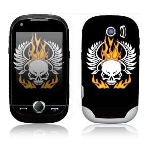  Samsung Corby Pro Decal Skin Sticker   Flame Skull 